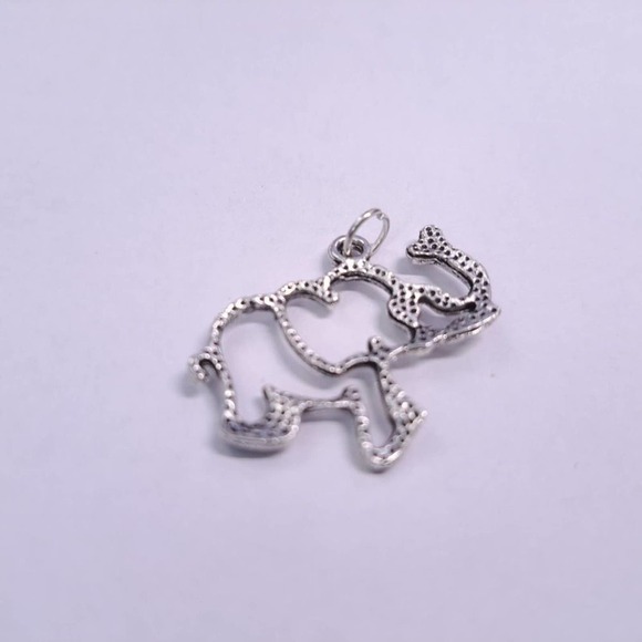 BUNDLE ONLY Lucky Elephant Charm or Pendant Silvertone Lover Mastadon Jewelry - Picture 2 of 4